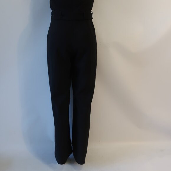 Womens Intermix Motobi Black Belted Halter Cut Out Sleeveless Flared Jumpsuit L - Picture 15 of 16